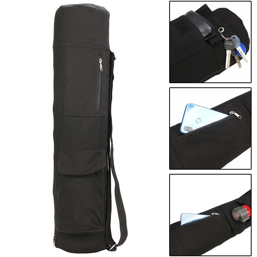 Draagbare sportschool blackyoga rugzak yogamat waterdichte rugzak yogatas nylon fitness oefen yogamat opbergtas met rits