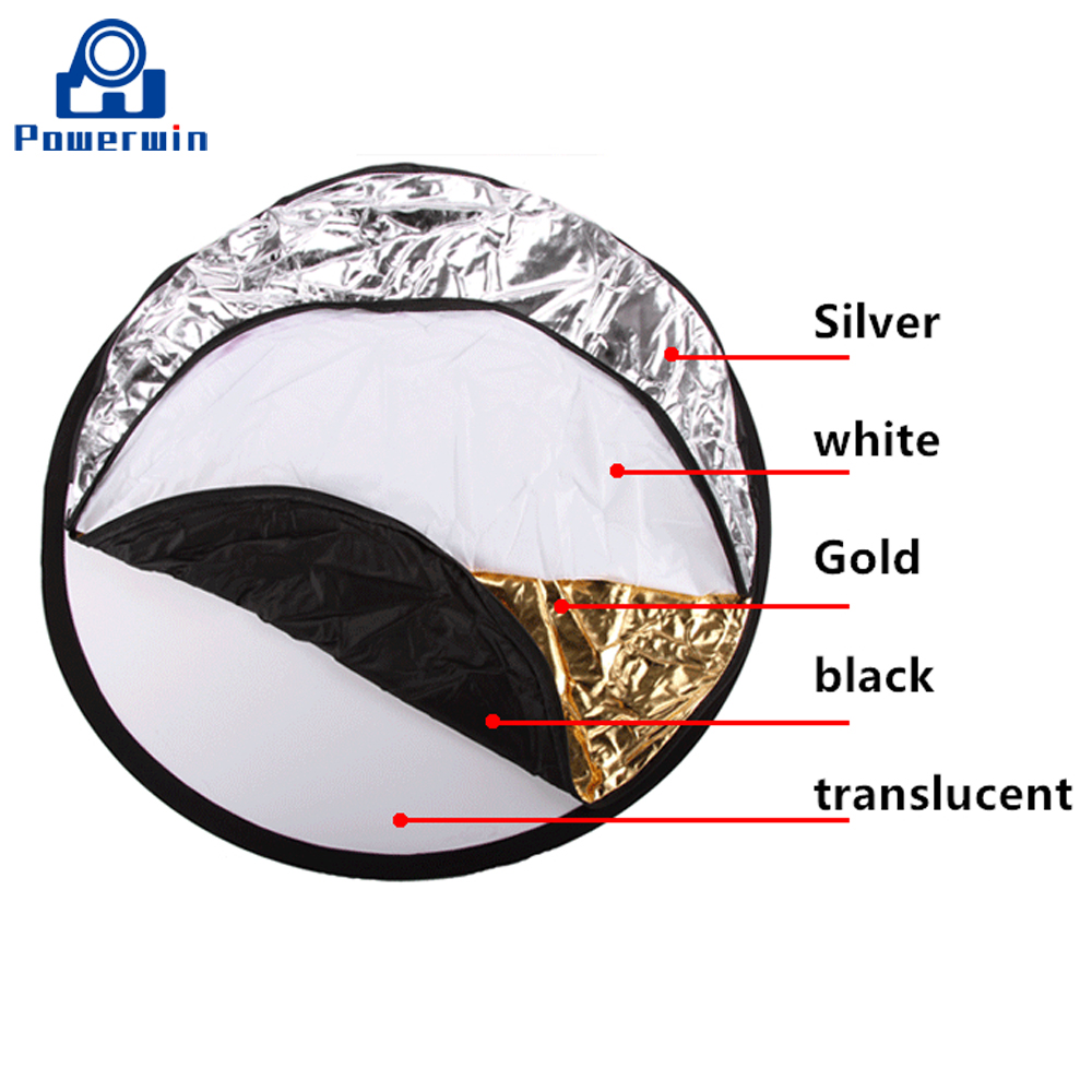 Powerwin 5 in 1 reflektor 110cm tragbare zusammenklappbare disc dslr-kamera blitz studio video lichtständer softbox diffusor hintergrund