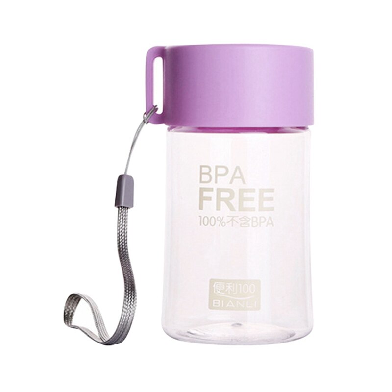 Mini Wasser Flasche Dicht transparent Wasser Flasche Tragbare Kleine Wasser Flaschen Mit Seil Für Studenten draussen Kunststoff Tasse