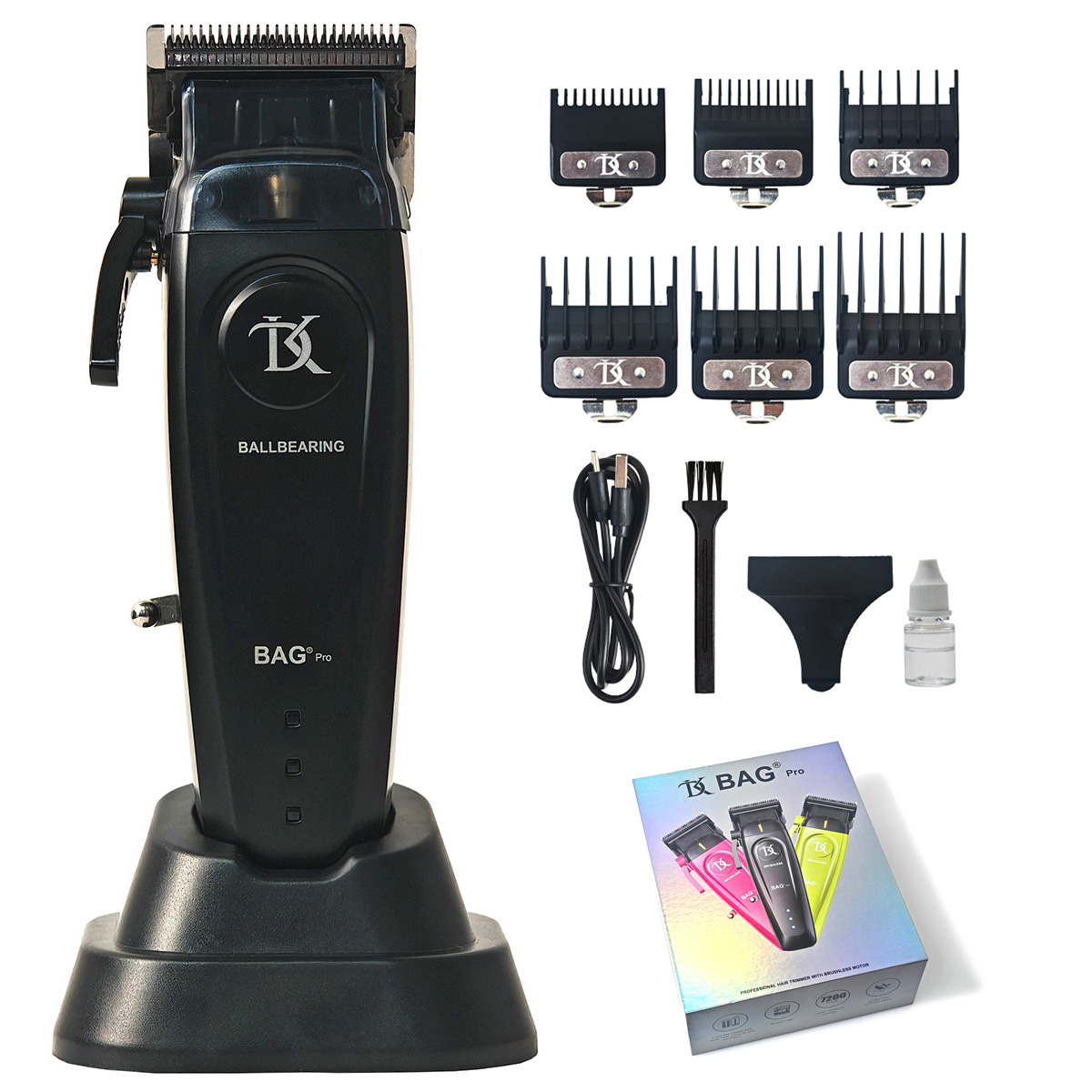 MRD/DKBAG-078 Neue professionelle Haarschneidemaschine für Männer, USB-Aufladung, DLC-Klinge 0, gezahnter Bartschneider, bürstenloser Motor, 7200 U/min