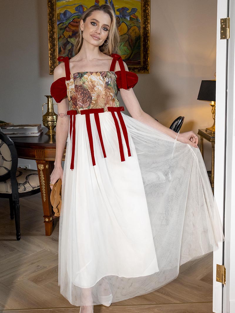 Backless korte mouw witte chiffon bruiloft gast jurk sexy zomer lange jurk elegante bloemen maxi avondjurk voor vrouwen 2024