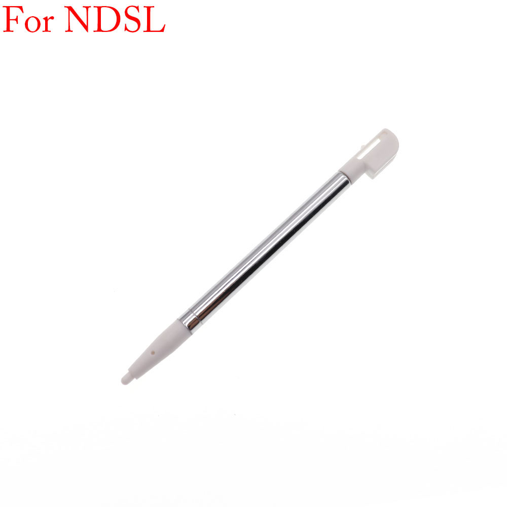 1 stück weißer metall-teleskopstift für nintendo 2ds 3ds 2ds 3ds xl ll für ndsl ndsi, kunststoff-touchscreen-stift: Für ndsl