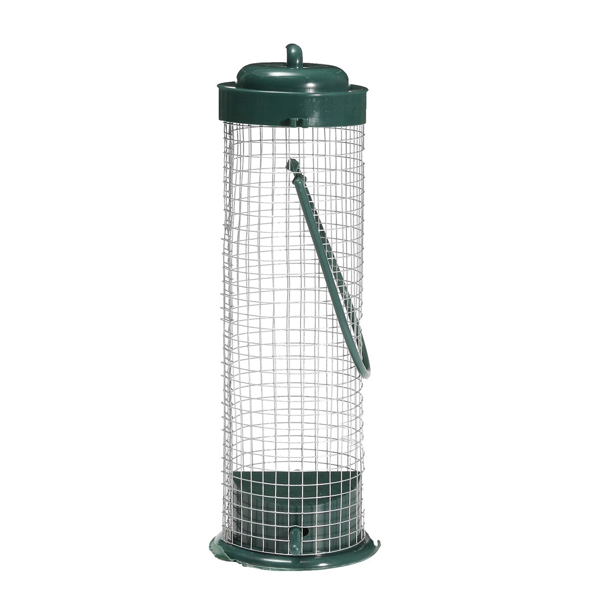 Bird Feeder Iron Wire Style Outdoor Pet Bird Seeds Food Feeder Garden Snacks Bucket Holder Bird Feeding Station