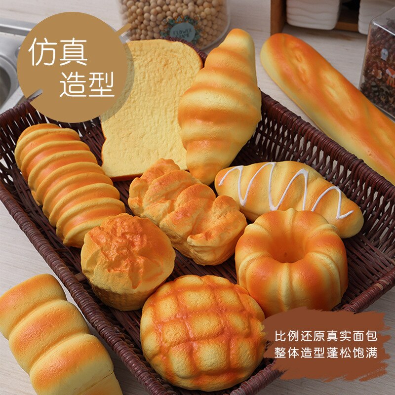 Bread Squishies Pack Cream Scented Slow Rising Squishy Toys for Kids Boys Girls Toast Loaf Bread Squishy Realistic Squishy Food
