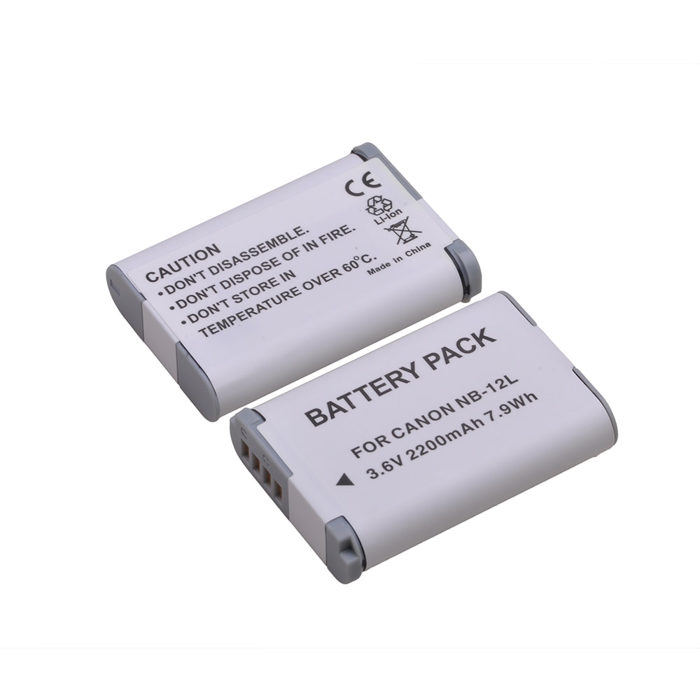 NB-12L Battery 2200mAh 3.6V NB 12L NB12L Camera Battery for Canon PowerShot G1 X Mark II G1X Mark 2 PowerShot N100 VIXIA mini X.