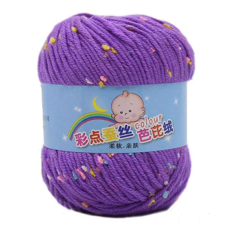 50g Bunte Dot Wolle Häkeln Garn Mehrzweck Baby Wolle Hut Schal Linie Hand Stricken Liefert DIY Pullover Bekleidung zubehör