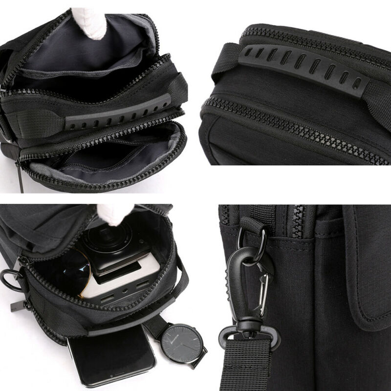 Men Canvas Outdoor Sport Sling Shoulder Small Bag Crossbody Chest Pack Handbags