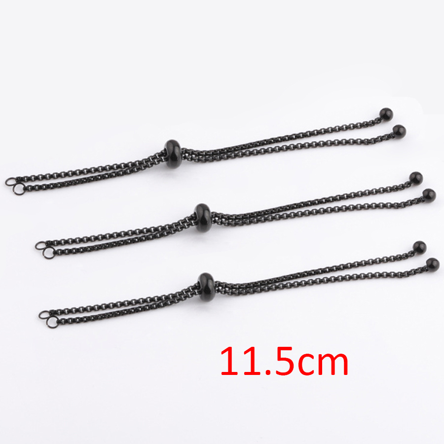 3pcs Stainless Steel Adjustable Slider Chain for Jewelry Making DIY Loops Connector Pendants Bracelets Chain Material Findings