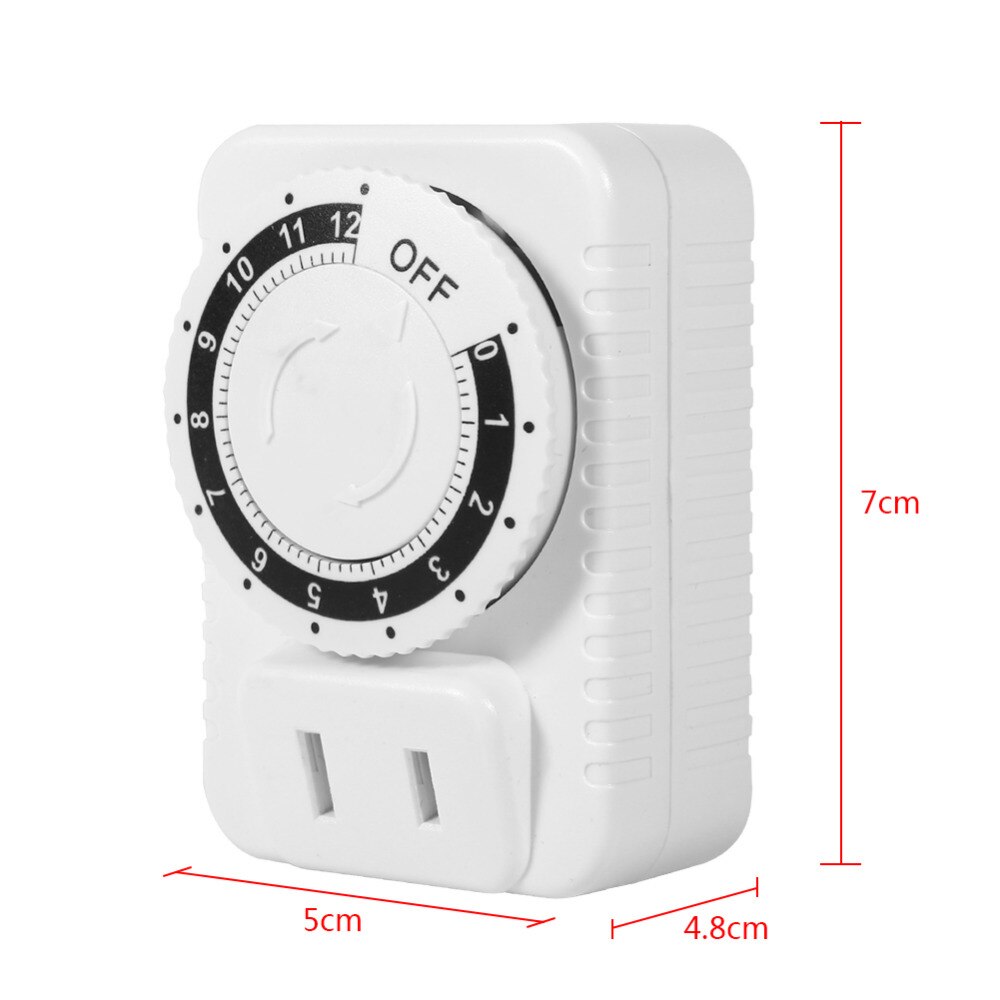 12 Hour Electrical Mechanical Time Wall Plug Switch Digital Countdown Program Timer Power Switch Socket Energy Saver