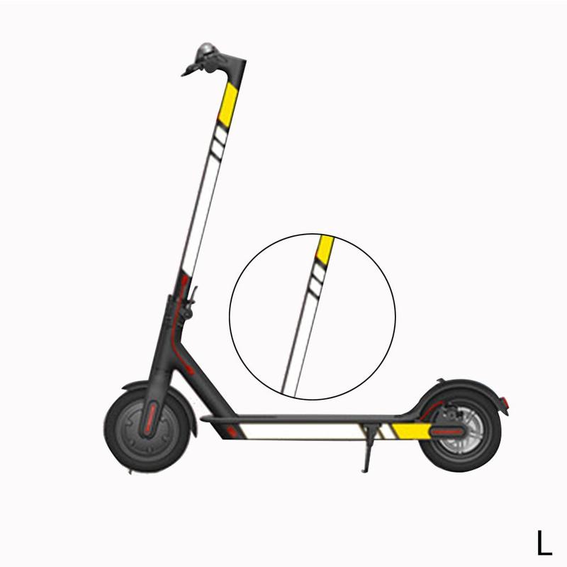 Reflekterende styling klistremerker sikkerhets rullebrett advarsel stripe elektrisk scooter deler til xiaomi mijia  m365 scooter reflekterende: L