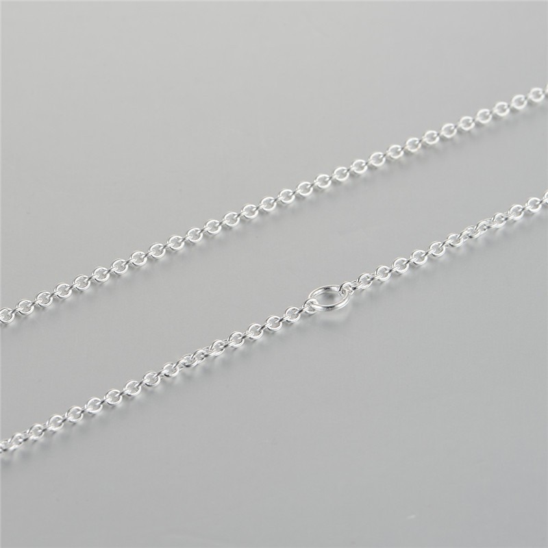Round Dangle Necklace & Pendant Sterling Silver Jewelry European Style Woman Jewelry Making Chorker Chain