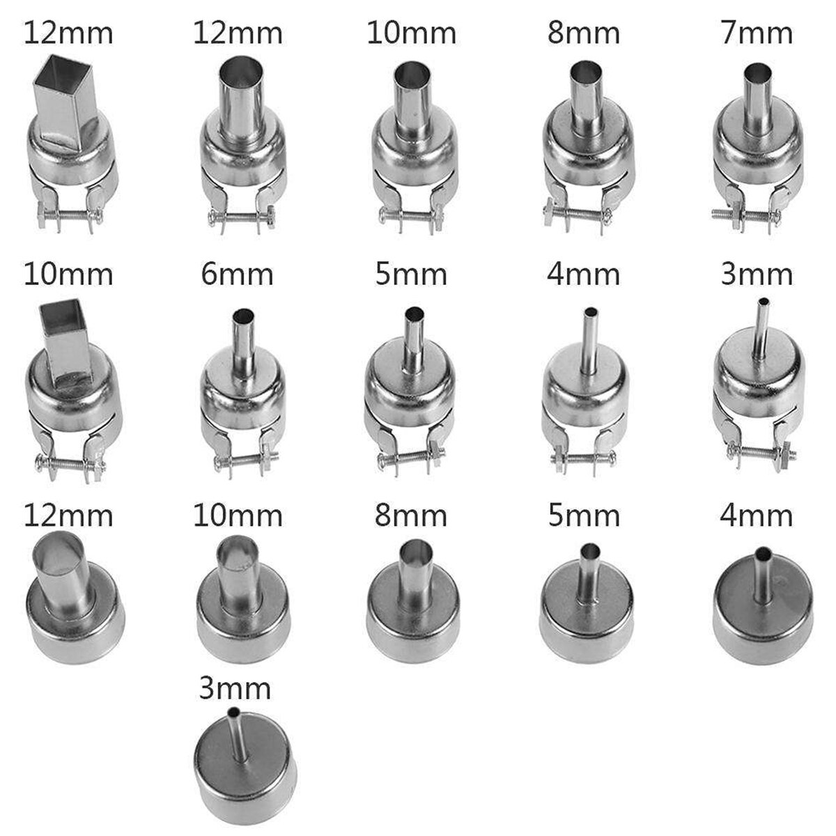 16 stks/set Air Heat Gun Nozzles Kits Rework Soldeerstation Reparatie Tools Elektrische Industriële Desolderen Kits voor 850 858