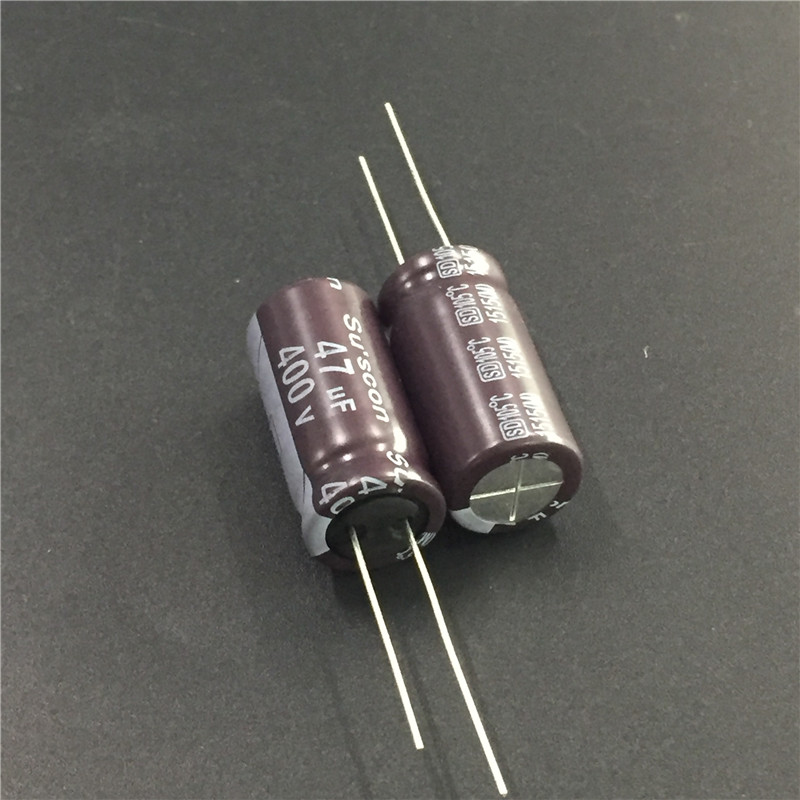 50pcs 47uF 400V Su'scon SD Series 12.5x26mm High Frequency Low Impedance 400V47uF Aluminum Electrolytic capacitor