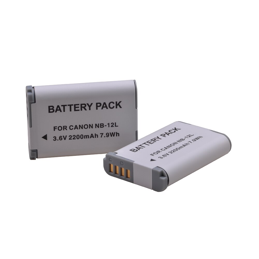 NB-12L Battery 2200mAh 3.6V NB 12L NB12L Camera Battery for Canon PowerShot G1 X Mark II G1X Mark 2 PowerShot N100 VIXIA mini X.
