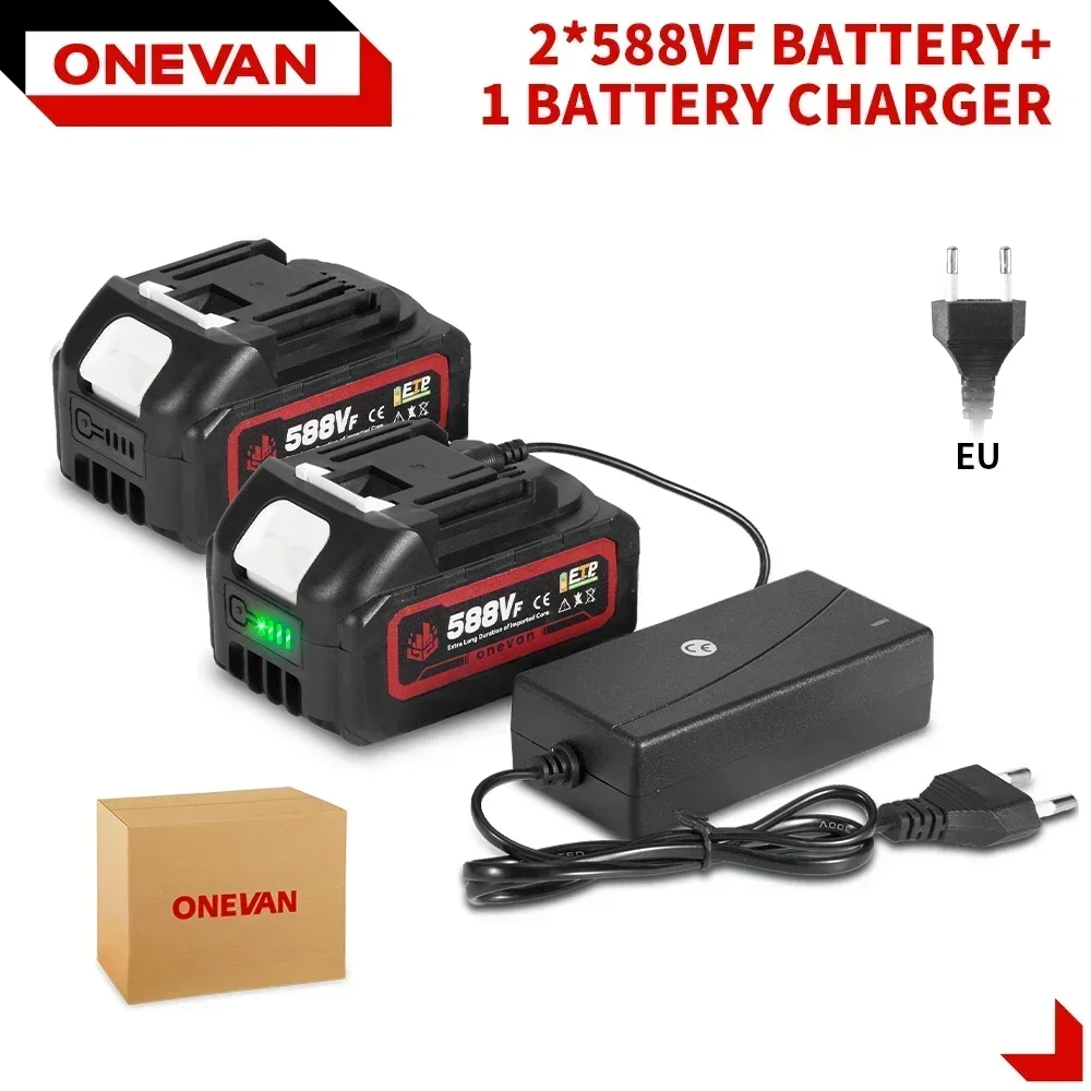 Wiederaufladbare Lithium-Batterie 22900 mAh 29900 mAh Batterie 588VF Kapazität Anzeige Für Makita 18 V Elektrische Schlüssel Bohrer Power werkzeug: Rot
