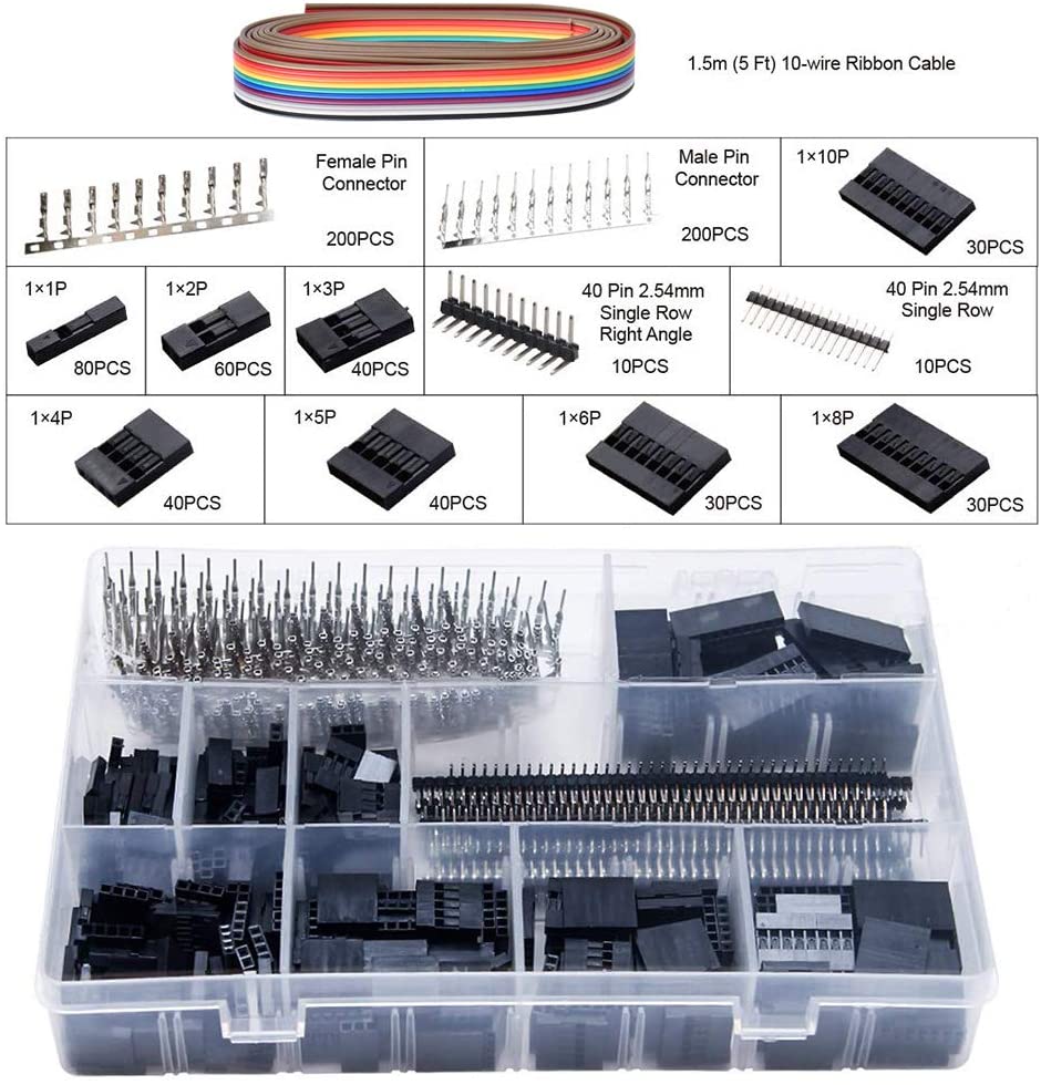 SN-28B Krimptang Crimper Plier 1550 Stuks Dupont Connector Kit En 460Pcs JST-XH Terminals Set 2.54Mm Toonhoogte Vrouwelijke pin Header: 1550PCS