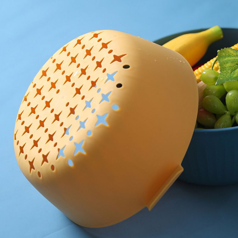 Escurridor de verduras y frutas de lavado, cocina multifuncional, doble plato, hogar , cesta de filtro de agua, herramienta de cocina