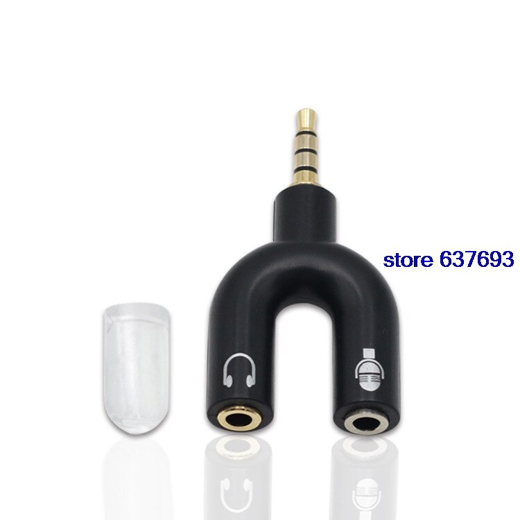 3.5 Mm Jack Stekker Naar 2 Poorten Microfoon Jack En 3.5 Mm Jack Vrouwelijke Plug Adapter Connector
