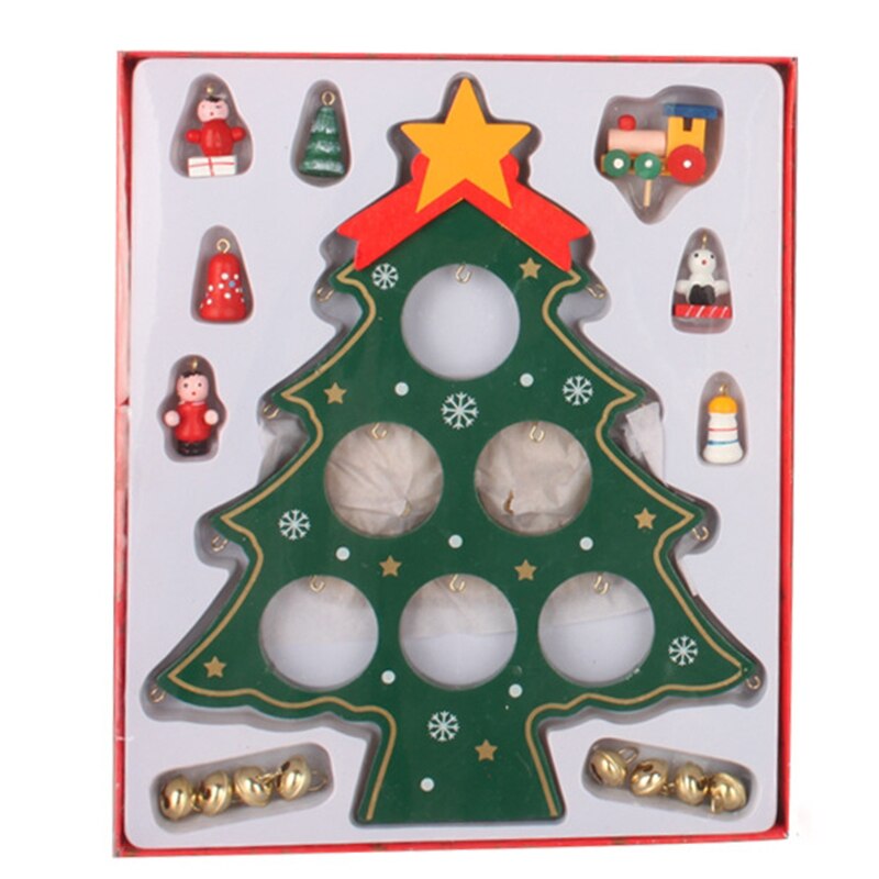 Houten Boom Minil Opknoping Decor Ornamenten Home Decoratie Mini Kerstbomen Decoratie