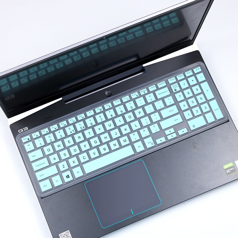 For Dell G3 G5 G7 15 Series,15.6" Dell G3 15 3500 I3590 G5 5500 5590 G3 17 G3779 G7790 17.3" laptop Keyboard Cover Protector: whiteblue