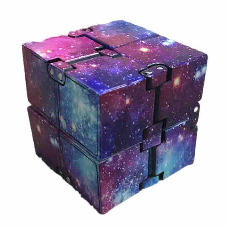 Creatieve Kantoor Infinity Cube Magic Cube Met Deksel Cubic Puzzel Kubus Decompressie Autisme Speelgoed Voor Stress En Angst Relief: Starry sky