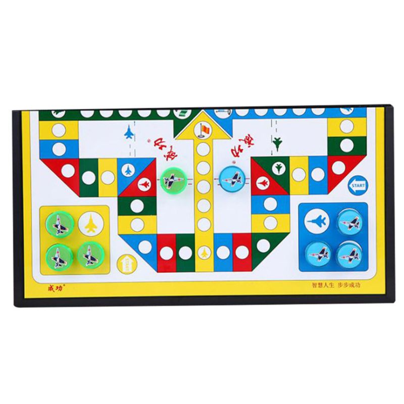 Mini Magnetic Foldable Flying Chess Ludo Portable Camping Travel Board Game Set 203E