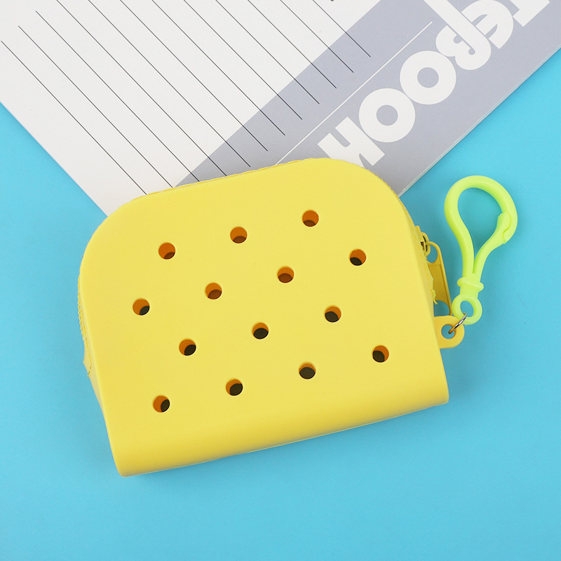 Cartoon Solid Color Silicone Hole Bags And Coordinates Cute Waterproof Bags: SKY BLUE