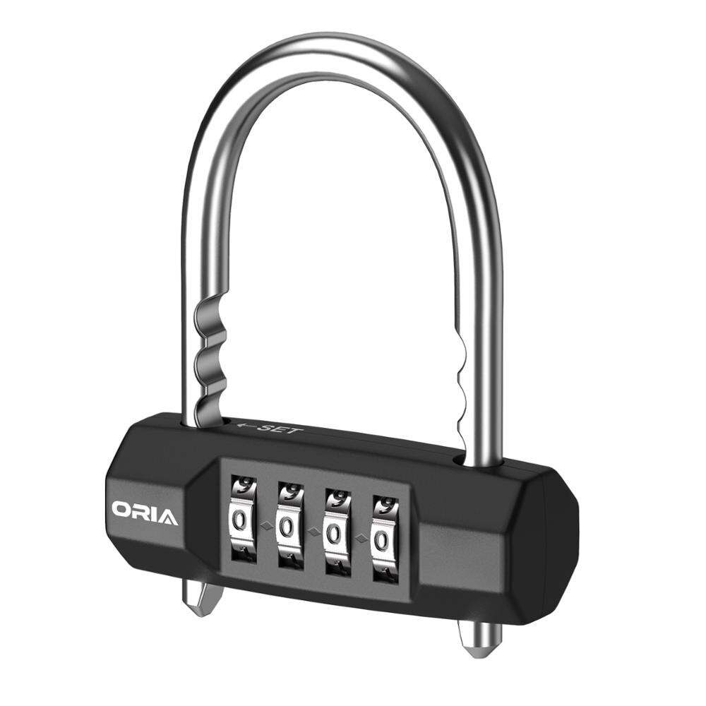 Multifunctional U-Shape Security Padlock Combination 4 Digit Locker Luggage Cabinet Lock Toolbox Door Door Padlock