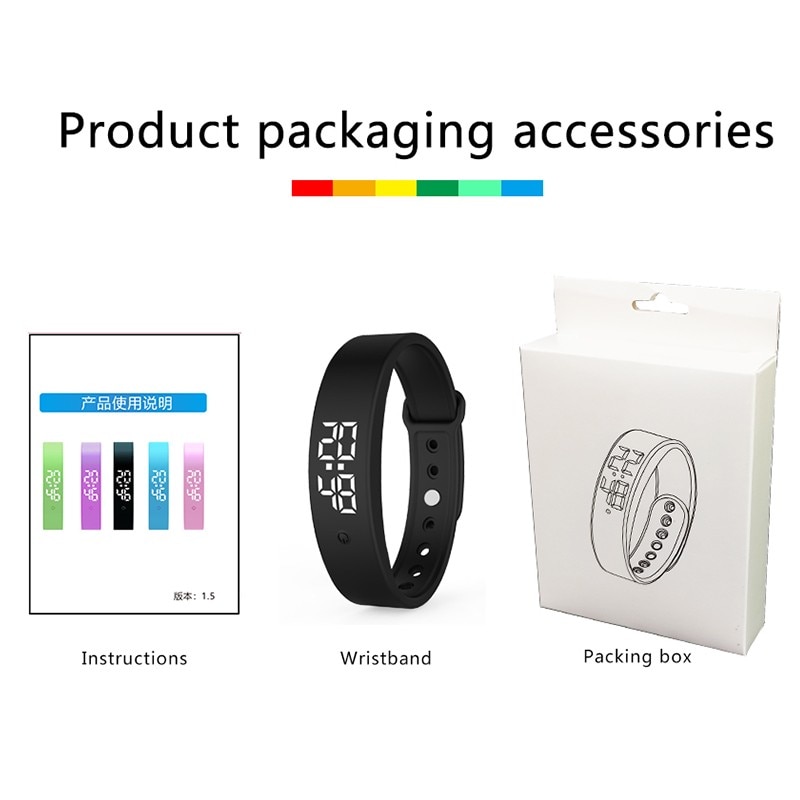 V9 Smart Bracelet With Body Temperature Monitoring Precise Display Smart Band Vibration reminder Smart Clock Smart Wristband