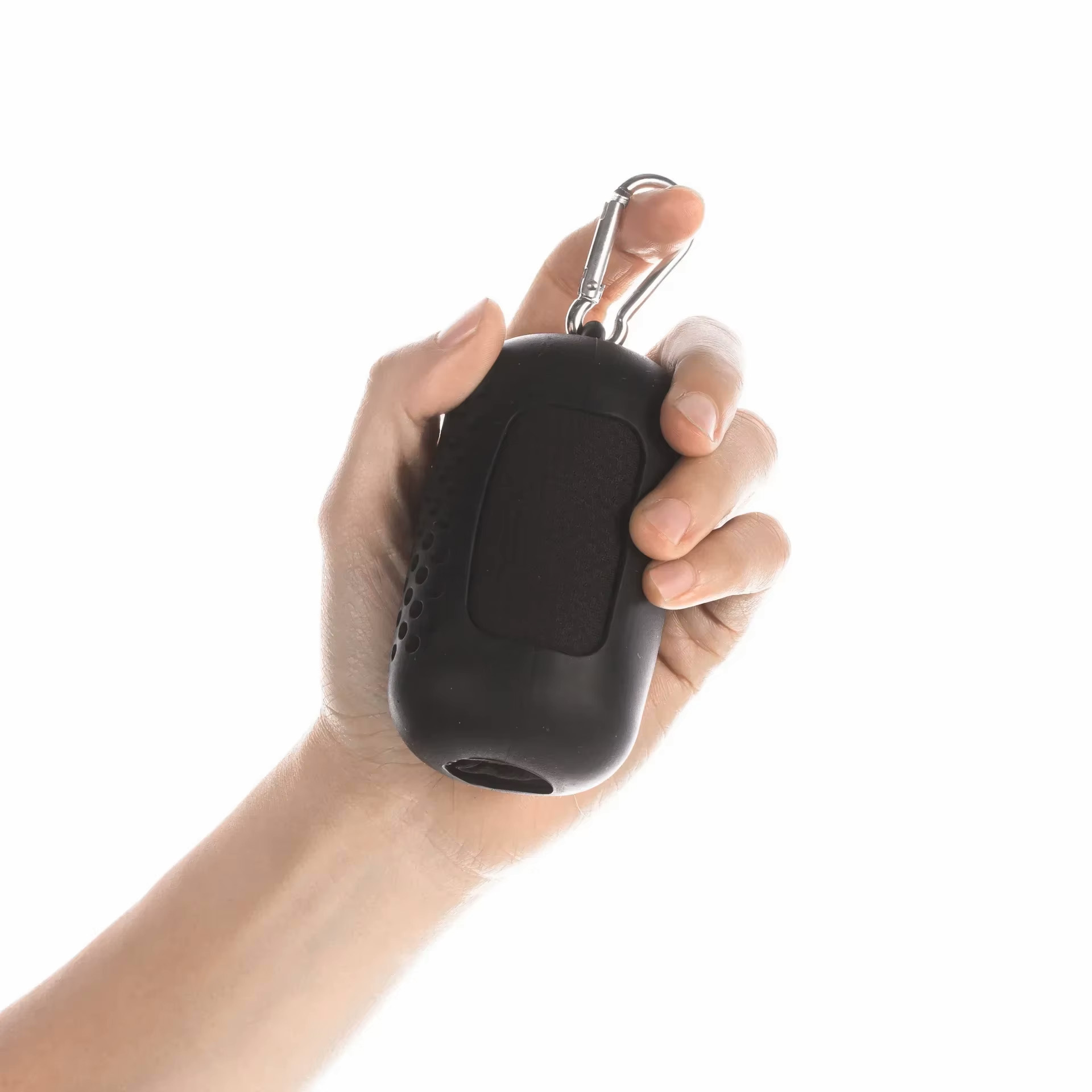 Sporthanddoek met mini siliconengel, draagbare koude handdoek van polyestervezel voor fitness, sport, gym, hardlopen, buiten, sneldrogende, koele handdoek.: Zwart