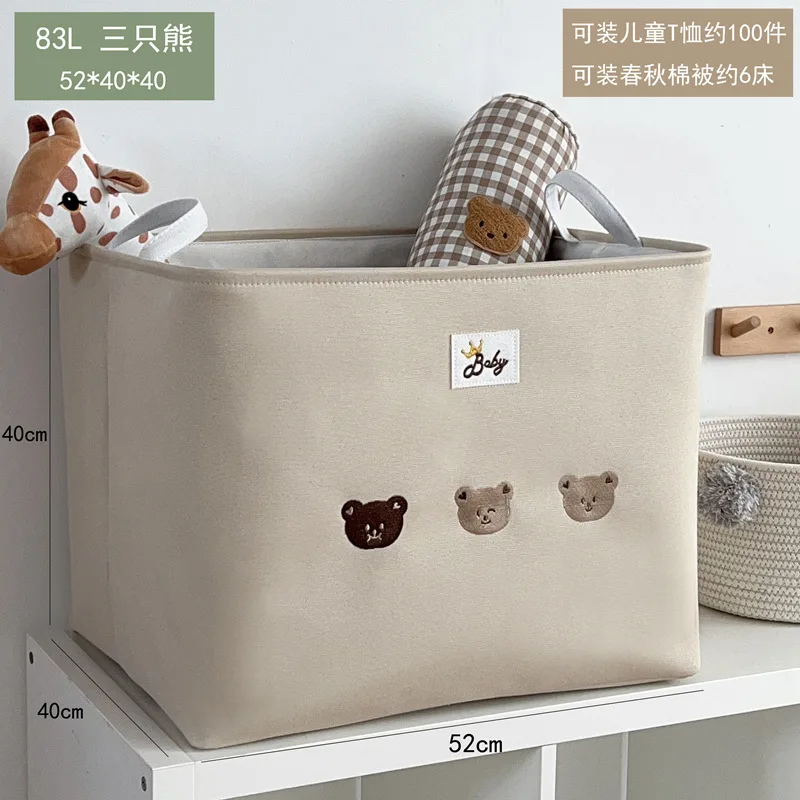 Caja de almacenamiento de dibujos animados, armario de tela a prueba de polvo para juguetes de niños, caja de almacenamiento de ropa, Cubo de almacenamiento portátil para dormitorio: violet