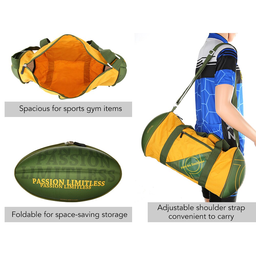 15 kg Outdoor Sports Duffel Bag Waterproof Gym Fitness Bag EVA + 600D Folding Workout Exercise Carry Bag Travel Luggage Pack