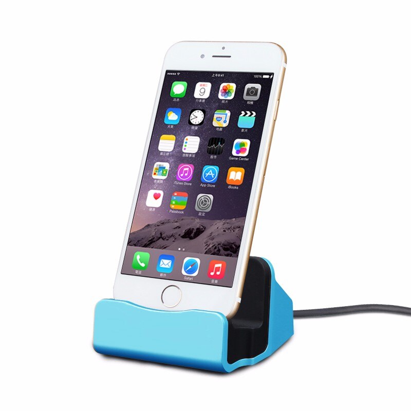 8 Pin Dock Charger Usb Kabel Docking Station Opladen Desktop Cradle Stand Voor Iphone 13 12 11 Pro Max 5 5S Se 6 6S 7 8 Plus X