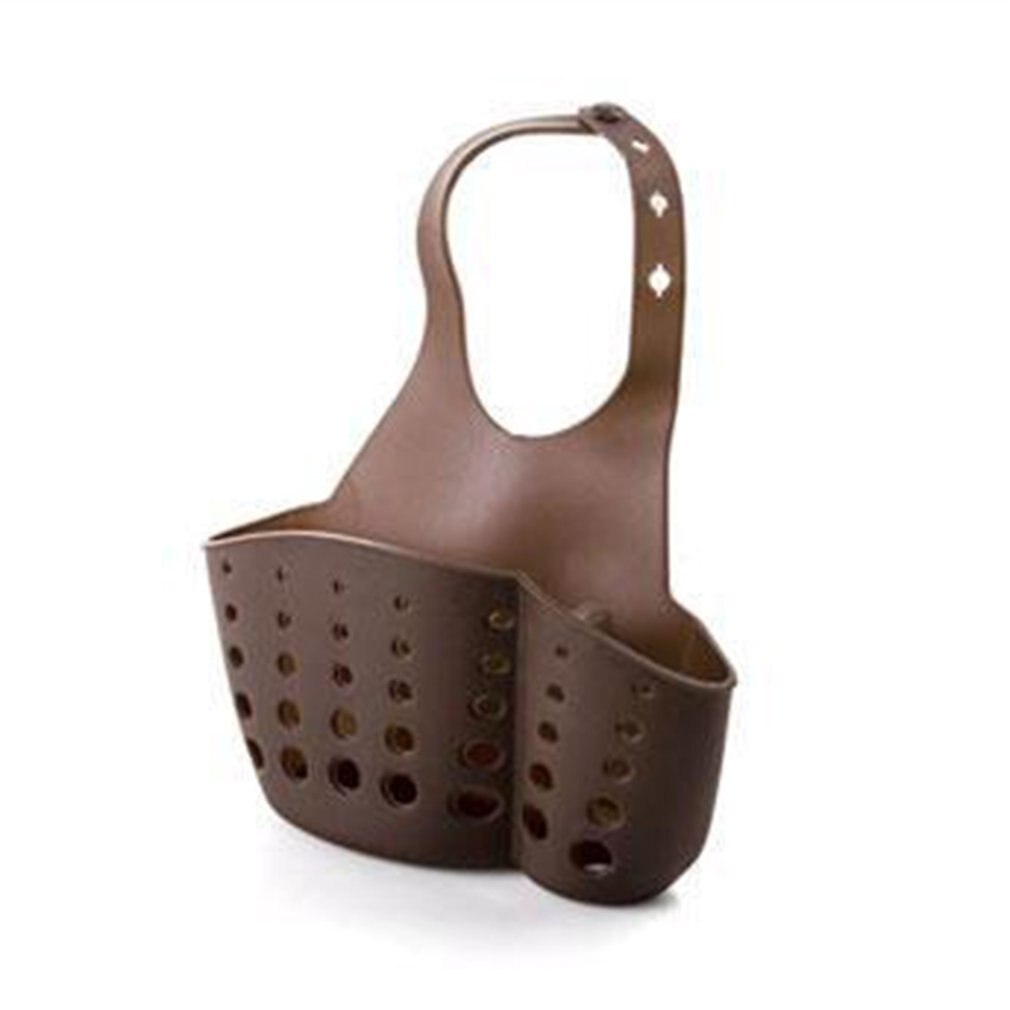 Sink Plank Zeep Spons Rack Keuken Afvoer Houder Gootsteen Houder Keuken Draagbare Opknoping Mand Huishouden Keuken Magazijnstellingen: Brown