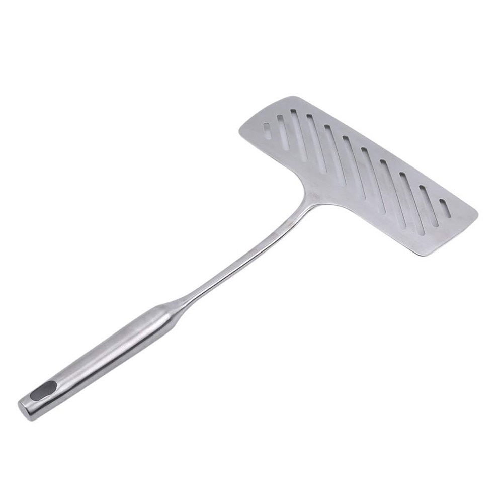 304 Stainless Steel Wide Fried Fish Spatulas Steak Shovel Fish Turner Slotted Beveled Kitchen Cooking Cookware Utensils