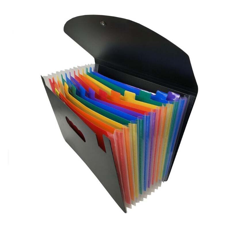 Pockets Expanding File Folder A4 Organizer Portable Business File Office Supplies Document Holder Carpeta Archivador12/24