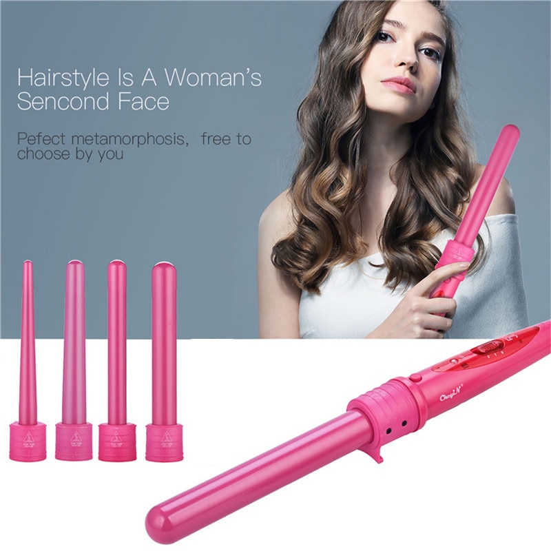 5 in 1 Ceramic Styling Tools Hair Curling Iron Hair waver Pear Flower Cone Electric Hair Curler Roller Curling Wand