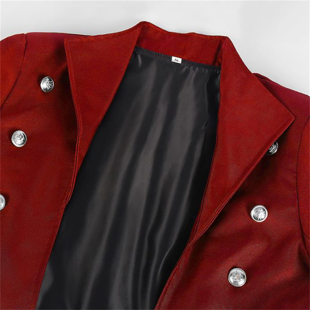 Vintage dame middelaldersk lang kåpe høst slank midje maxi vinterkjole fløyel 19th. århundre retro trenchcoat lang yttertøy