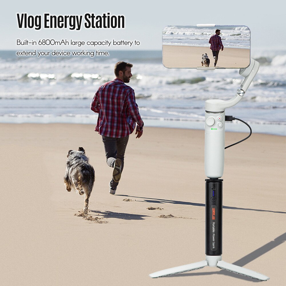 Batteria multifunzione da 6800mAh integrata con impugnatura a mano per Power Bank con porta di ricarica USB sostituzione in lega di alluminio