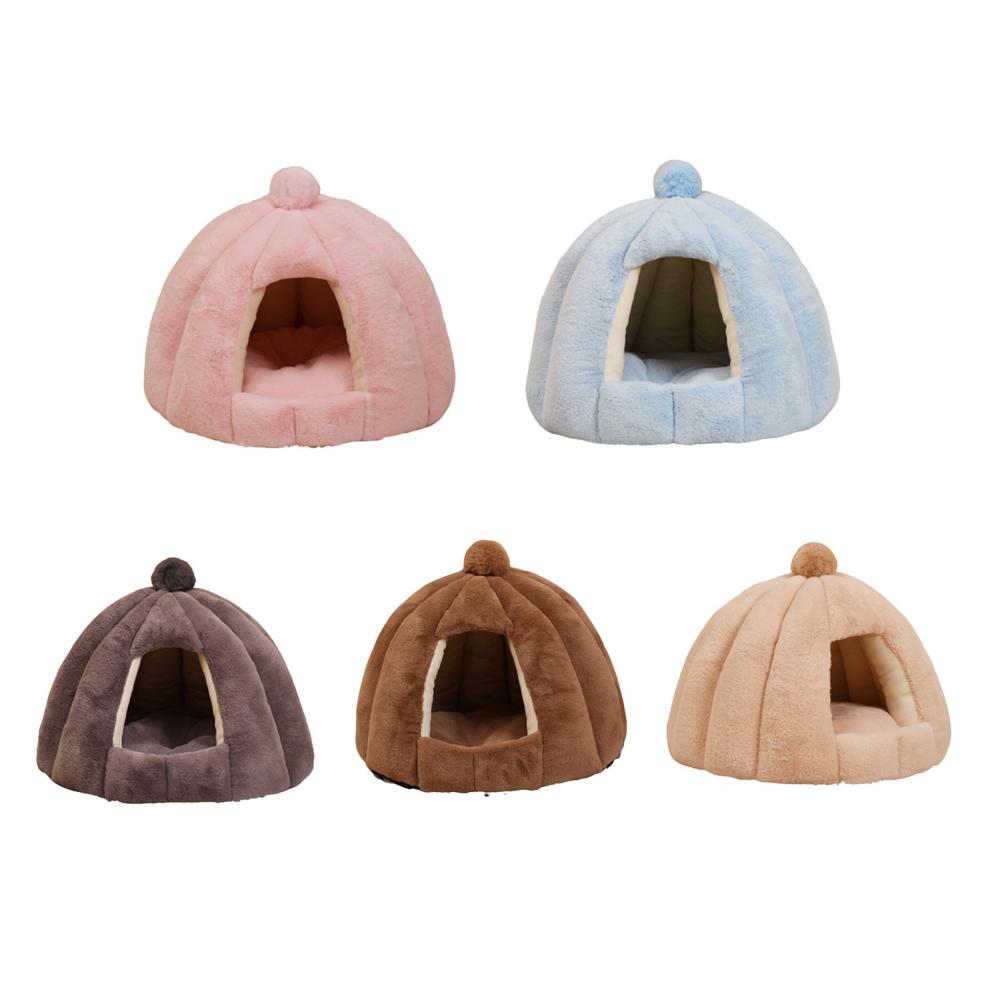 50% Sales! Round Kennel Semi-closed Cat Sleep Winter Mat Small Medium-sized Dogs Pet Nest