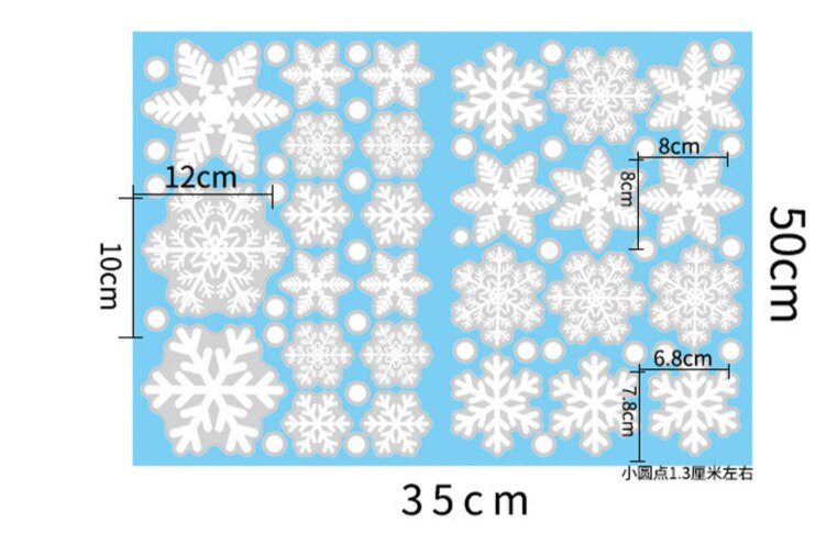 Kerst Sneeuwvlokken Raam Kleeft Decals Winter Decoraties Ornamenten Feestartikelen: As Picture3