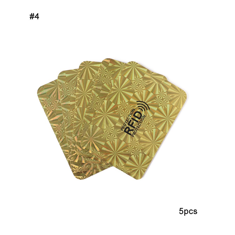 5Pcs Aluminium Folie Anti-Demagnetiseren Card Bescherming Bankkaart Rfid Afscherming Zak Anti-Diefstal Borstel Id-kaart kaarthouder Card Protector: 4