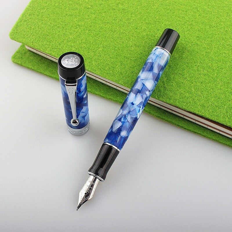 2021 Jinhao stulecie 100 pióro wieczne 18KGP pozłacane wygięte (zakrzywione) 1.0mm /F /M stalówka 0.7mm akrylowe pióro atramentowe