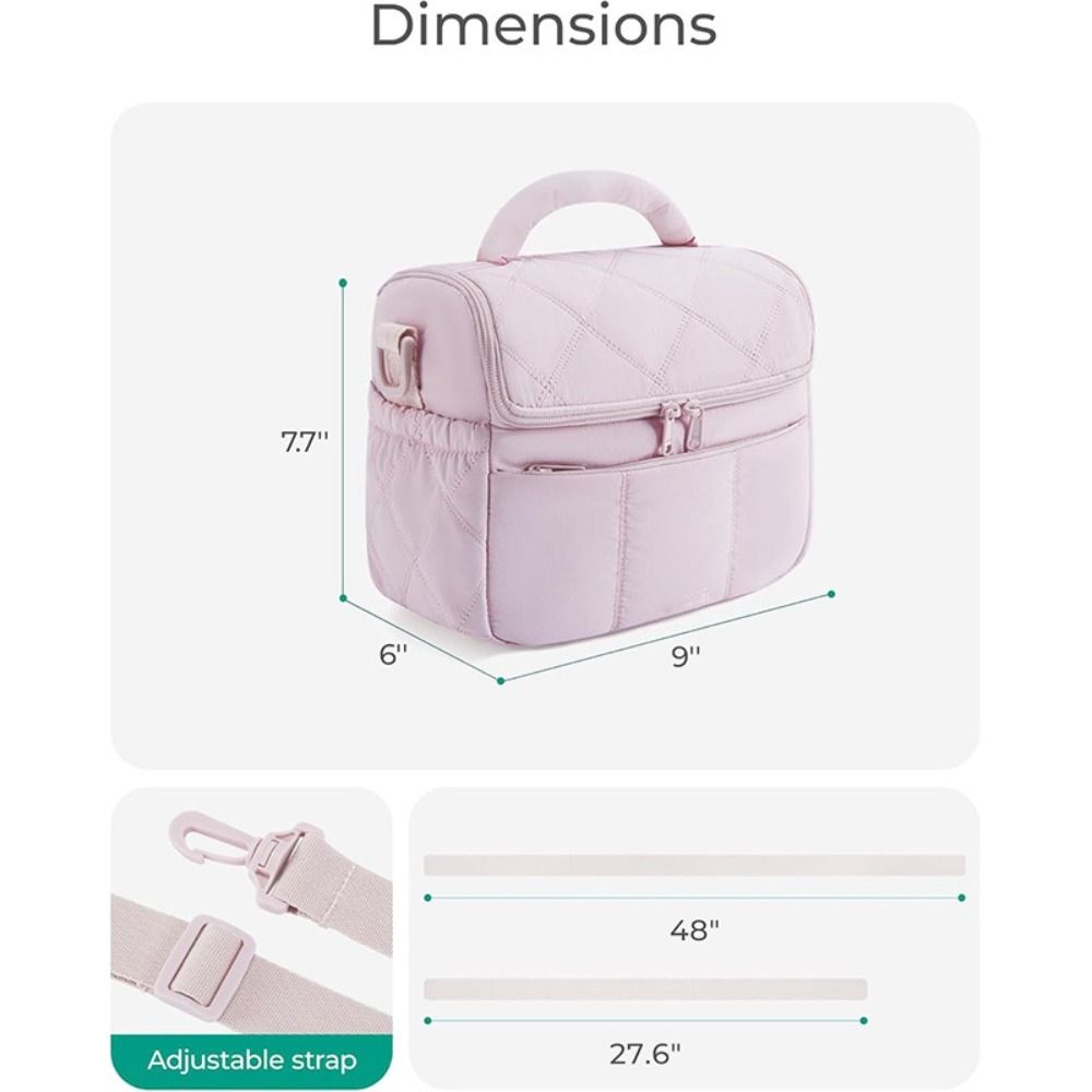 Neue Nylon-Lunchtasche, wiederverwendbar, auslaufsicher, isolierte Tasche, multifunktionale isolierte Lunchbox, Damen-Einkaufstasche