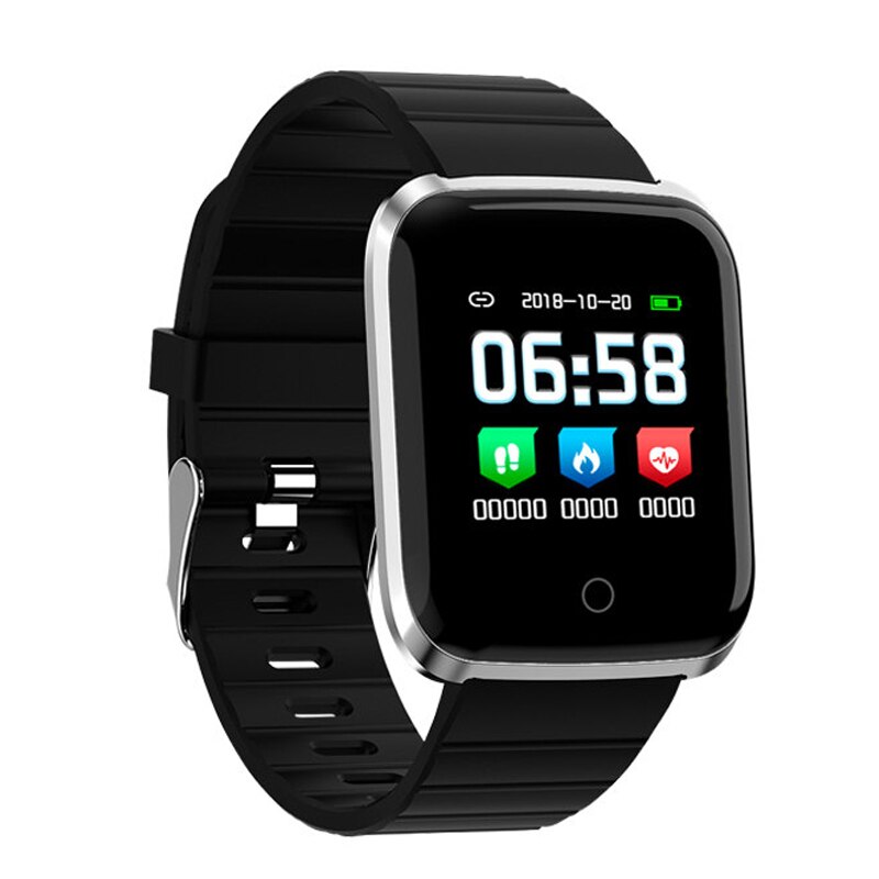 Smartwatch  ys18- band 5 atm waterdicht smartwatch dynamische hartslagmeter bloeddrukmeter voor iphone android sportgezondheidshorloge