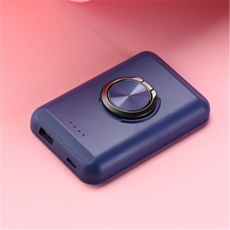 5000 Mah Batterij Case Voor Iphone 12 12Pro 12 Pro Max 12 Mini Magnetische Power Bank Snelle Draadloze Opladen Magsafe charger Telefoon: Blue 2