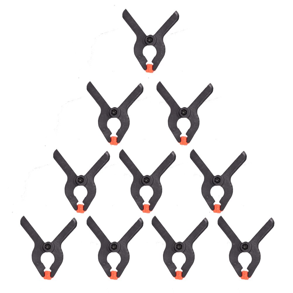 10PCS Fotografie Accessoires 7cm Studio Foto Accessoires Licht Fotografie Achtergrond Clips Achtergrond Klemmen Peg Photo Studio: Balck