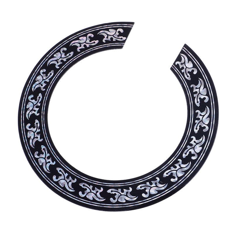 2 Sizes Sound Hole Rose Decal Sticker For Acoustic Classical Guitar Parts Black+Silver