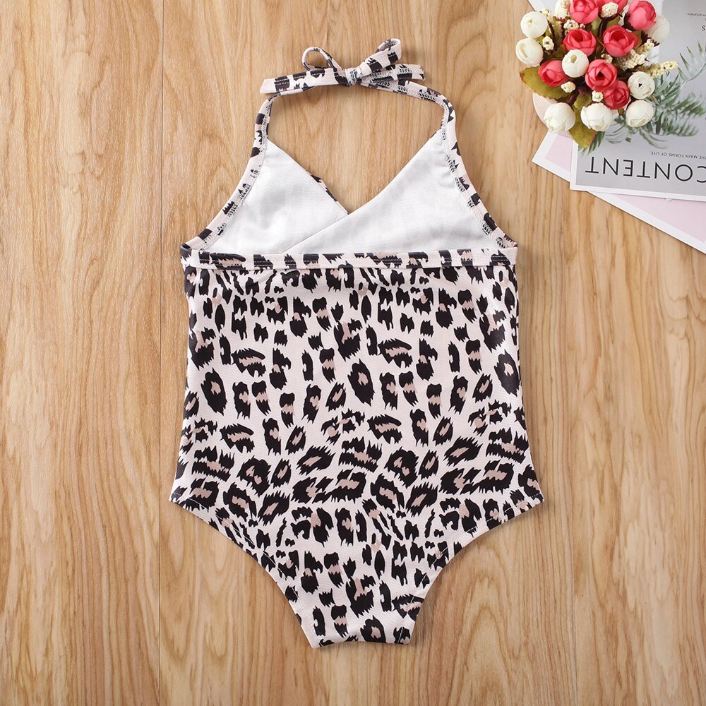Toddler baby piger leopard et stykke badedragt badetøj bikini badedragt svømning strandtøj