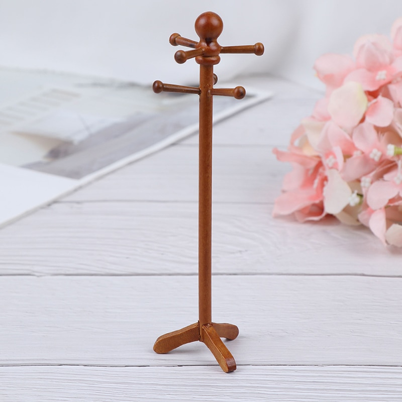 1/12 Houten Klassieke Poppenhuis Miniatuur Meubels Huis Decoratie Kleren Plank